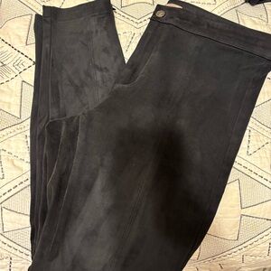 Womens Dark Gray BR size 8s Skinny Suede Pants